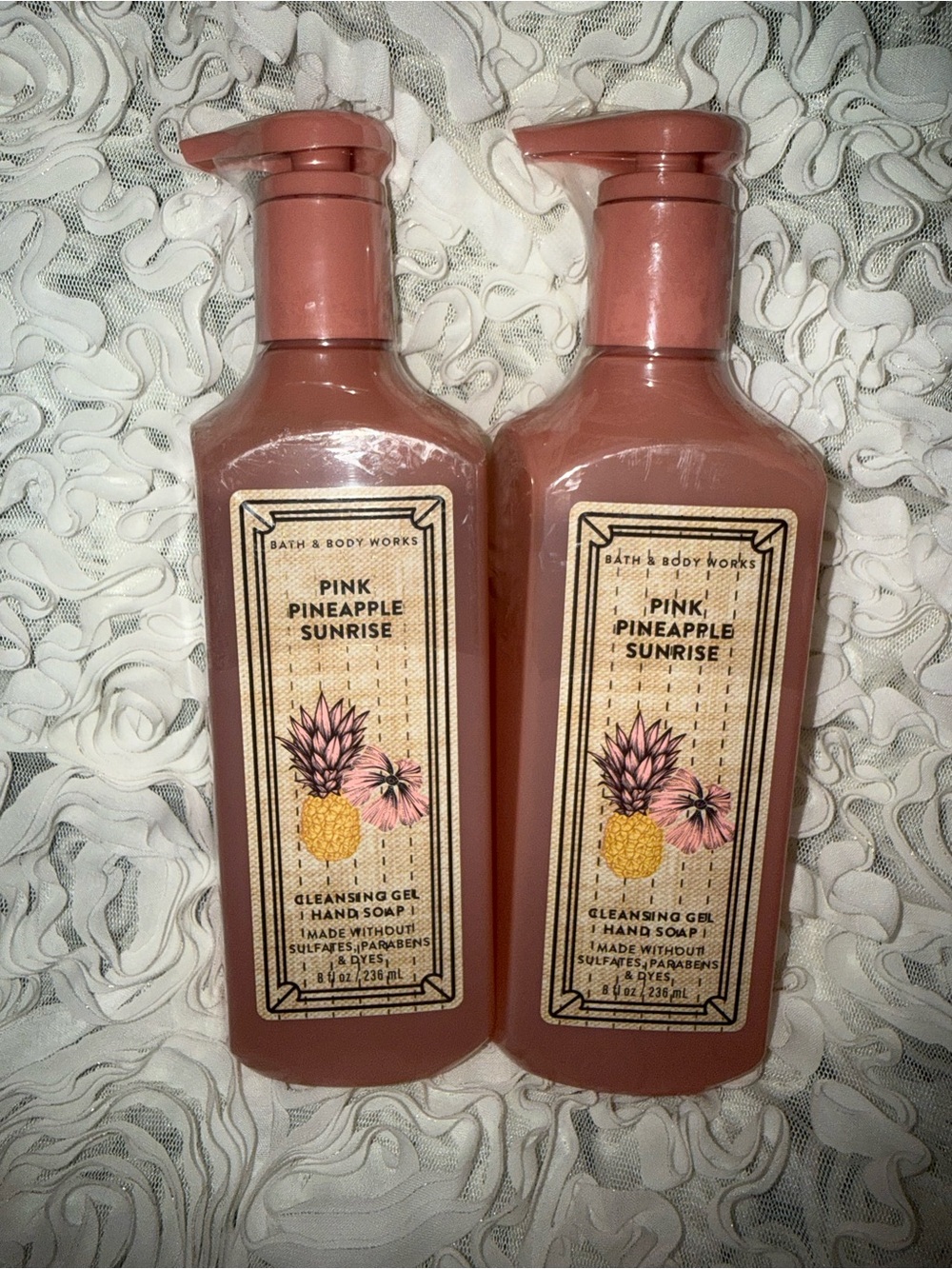 BNWTBath & Body Works Pink Pineapple Sunrise Cleansing Gel Hand Soap 2 pack